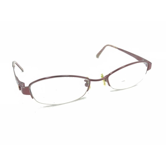 Coach Virginia 489AF Titanium Shiny Bordeaux Pink Eyeglasses Frames 48-18 135 - Picture 1 of 12